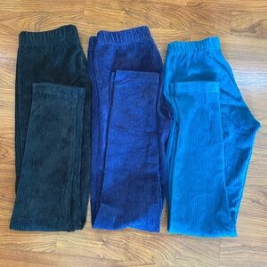 Hanna Andersson Ribbed Velour Leggings size 150/12